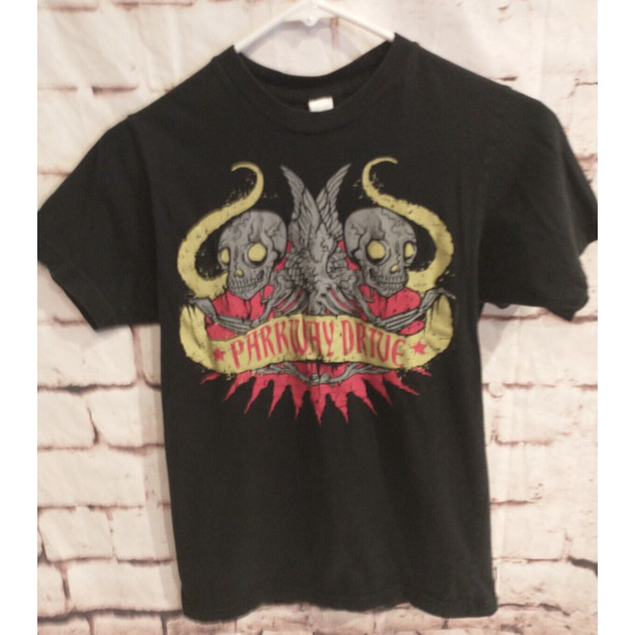 PARKWAY DRIVE Reaper Metalcore Band Tee T-Shirt Black Youth Boys Girls Large - Picture 1 of 5